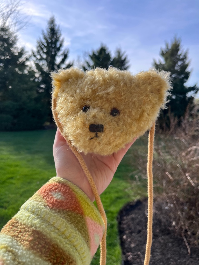 Vintage 90s Gund Teddy Bag Teddy Bear Plush Stuffed Animal Crossbody Purse Bag